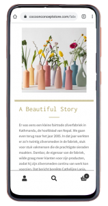 Webshop Mobiel Design Cocoon Concept Store