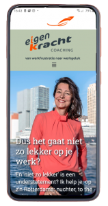 Mobiel website ontwerp voor Eigen kracht coaching
