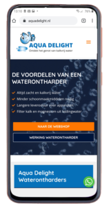 Responsive website voor Aqua Delight waterontharders