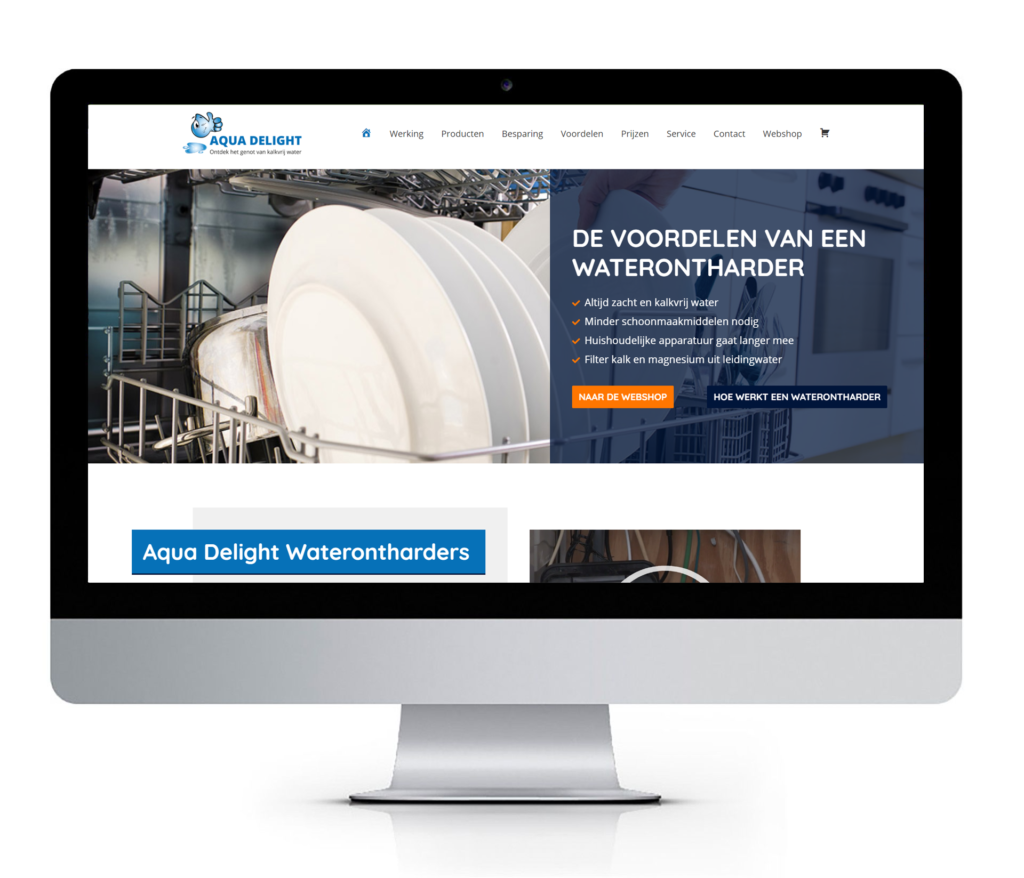 responsive website voor aqua delight waterontharders