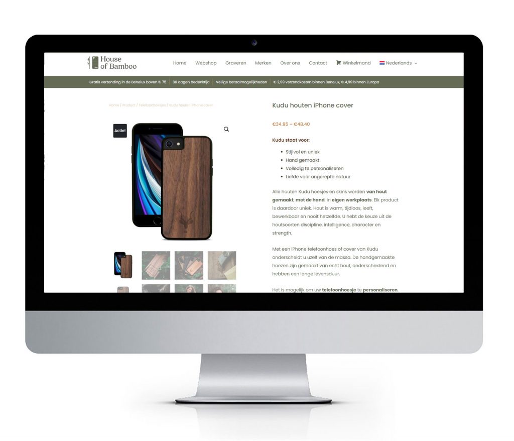 Webshop op maat voor House of Bamboo